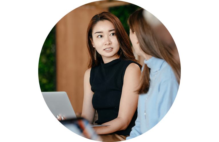 Women in meeting